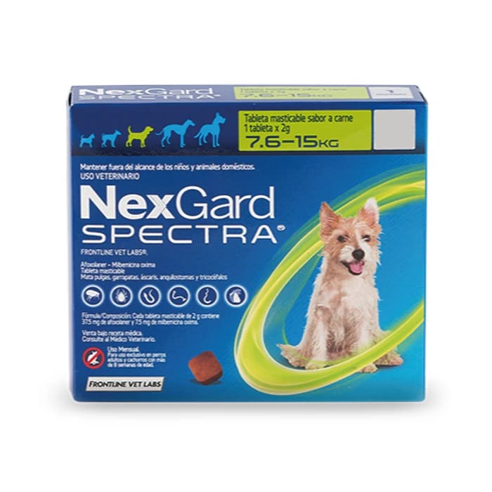 Nexgard Spectra 1 Tableta. Antiparasitario interno y externo perro4
