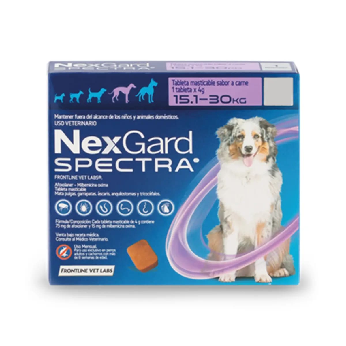 Nexgard Spectra 1 Tableta. Antiparasitario interno y externo perro5