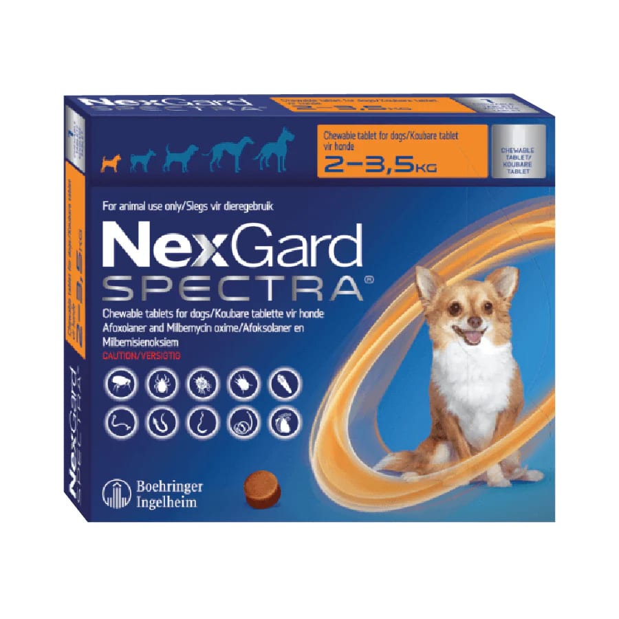 Nexgard Spectra 3 Tabletas. Antiparasitario interno y externo perro2