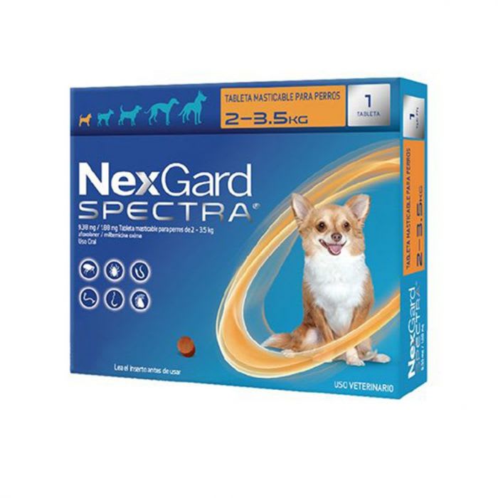 Nexgard Spectra 1 Tableta. Antiparasitario interno y externo perro2