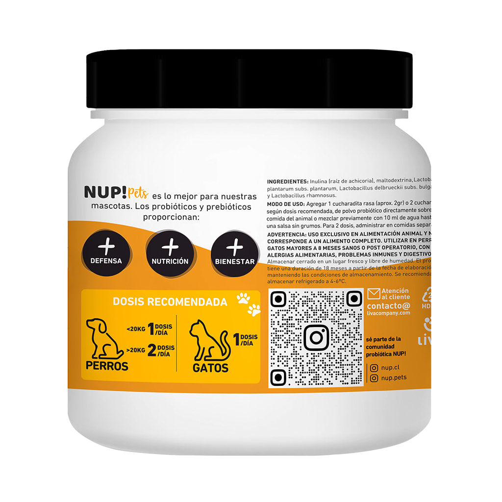 Nup! Pets Pre & Probióticos 120 Gr Carne2