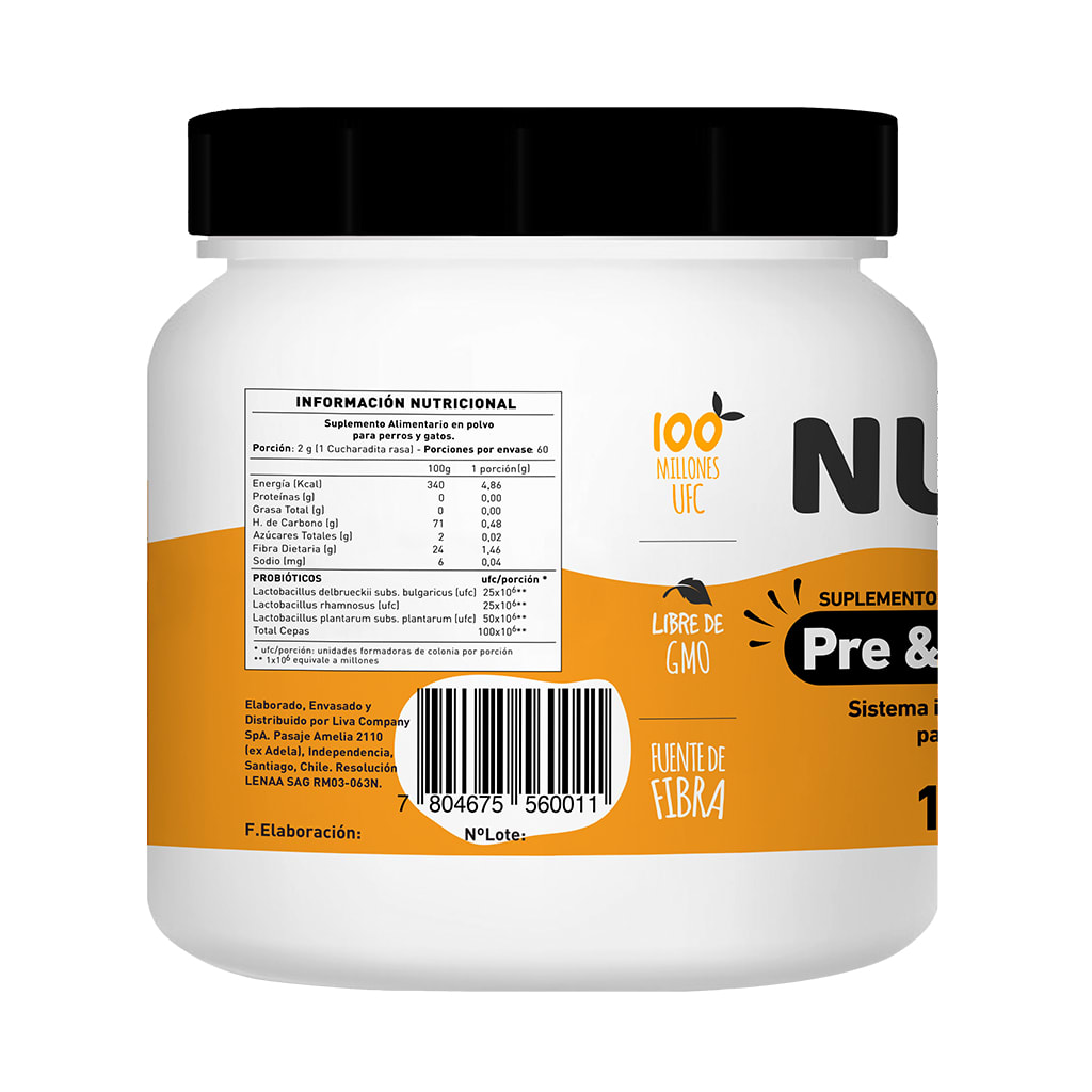 Nup! Pets Pre & Probióticos 120 Gr Carne4