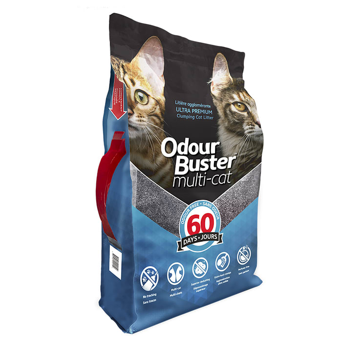 Arena sanitaria Odour Buster Multi-Cat Cat Litter 12 Kg2
