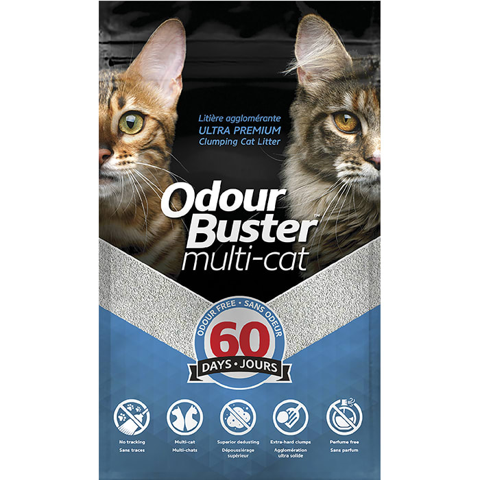 Arena sanitaria Odour Buster Multi-Cat Cat Litter 12 Kg1