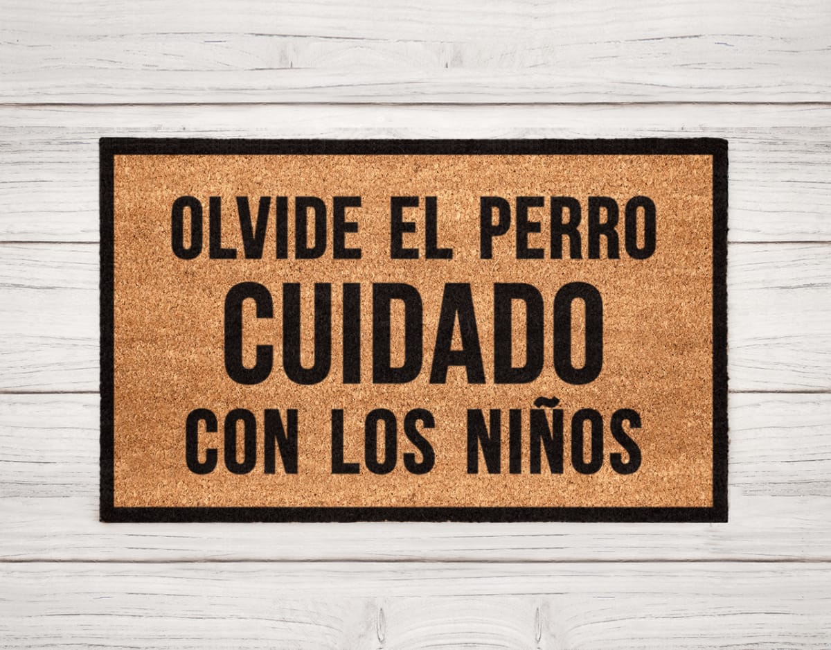 Felpudo Kokomat Cuidado con los niños1