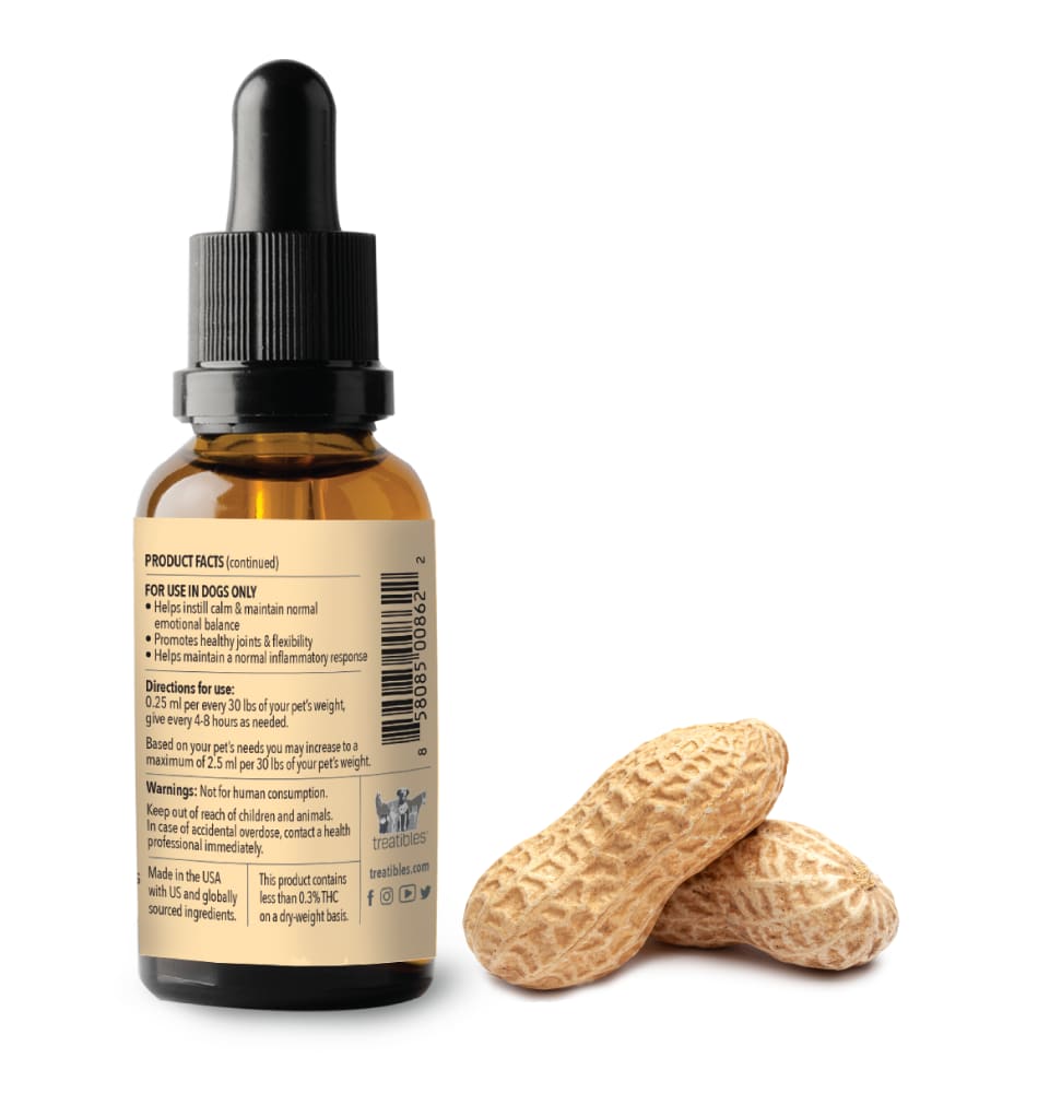 Aceite CBD Treatibles - 500 mg CBD Total - Sabor mantequilla de maní2