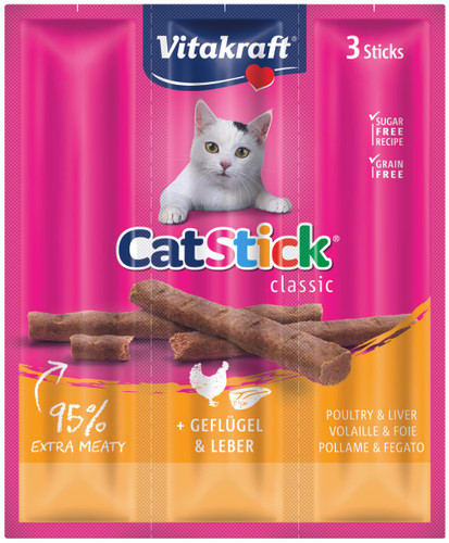 Vitakraft Cat Stick Pollo Y Cat Grass 18 Gr1