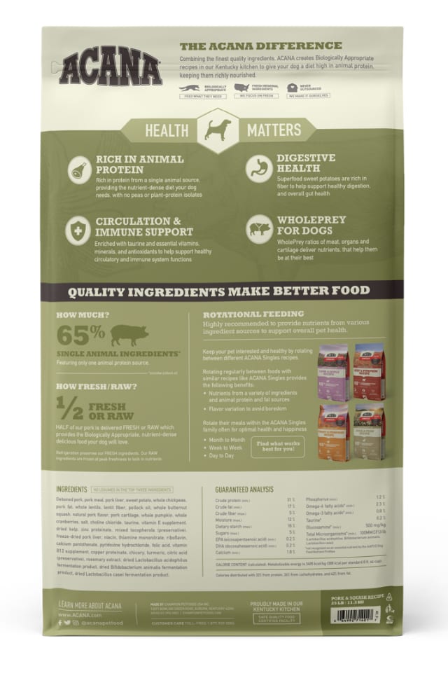 Pork & Squash Acana Perro2