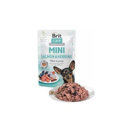 BRIT CARE mini Salmon & Herring Sterilized fillets in gravy 85 G1