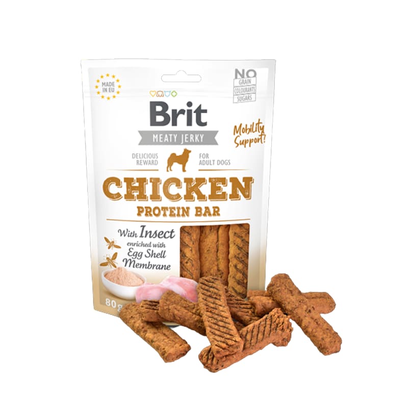 BRIT Jerky Snack Chicken with Insect protein bar for dogs 80 Gr1