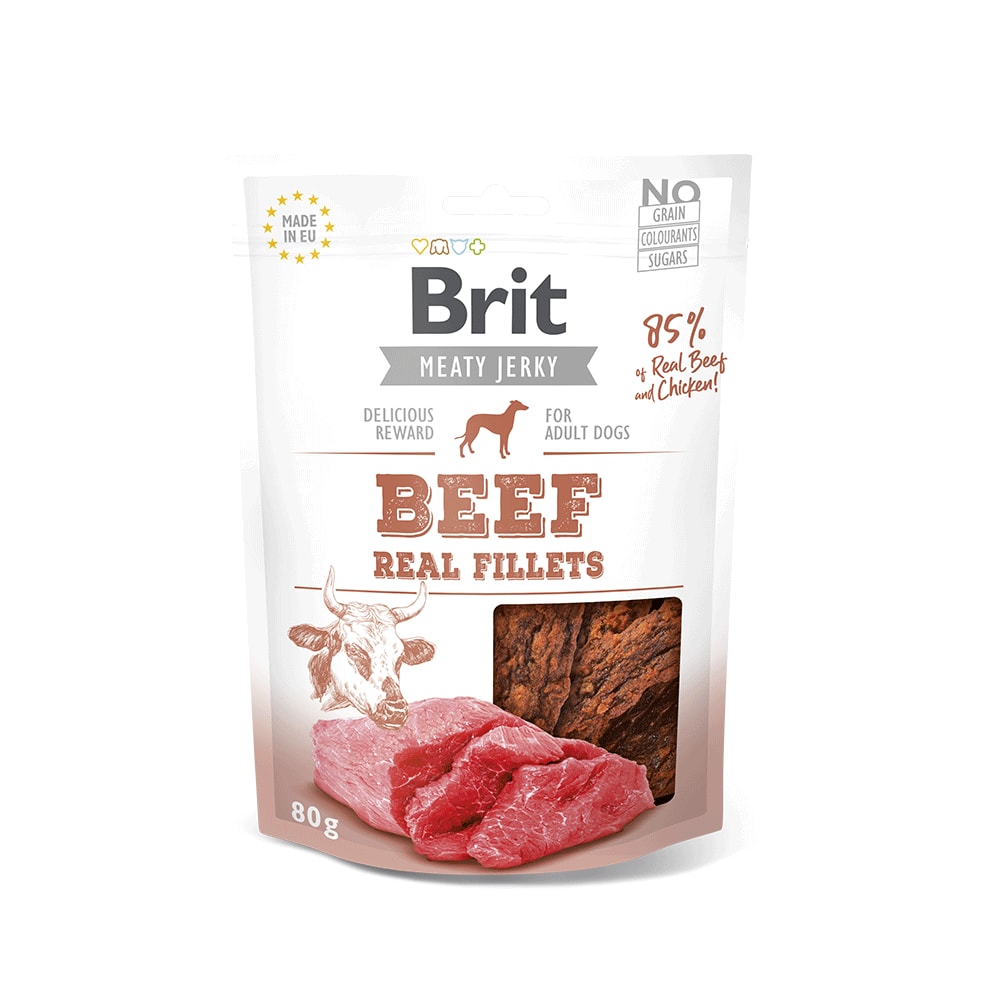 BRIT Jerky Snack Beef fillets for dogs1