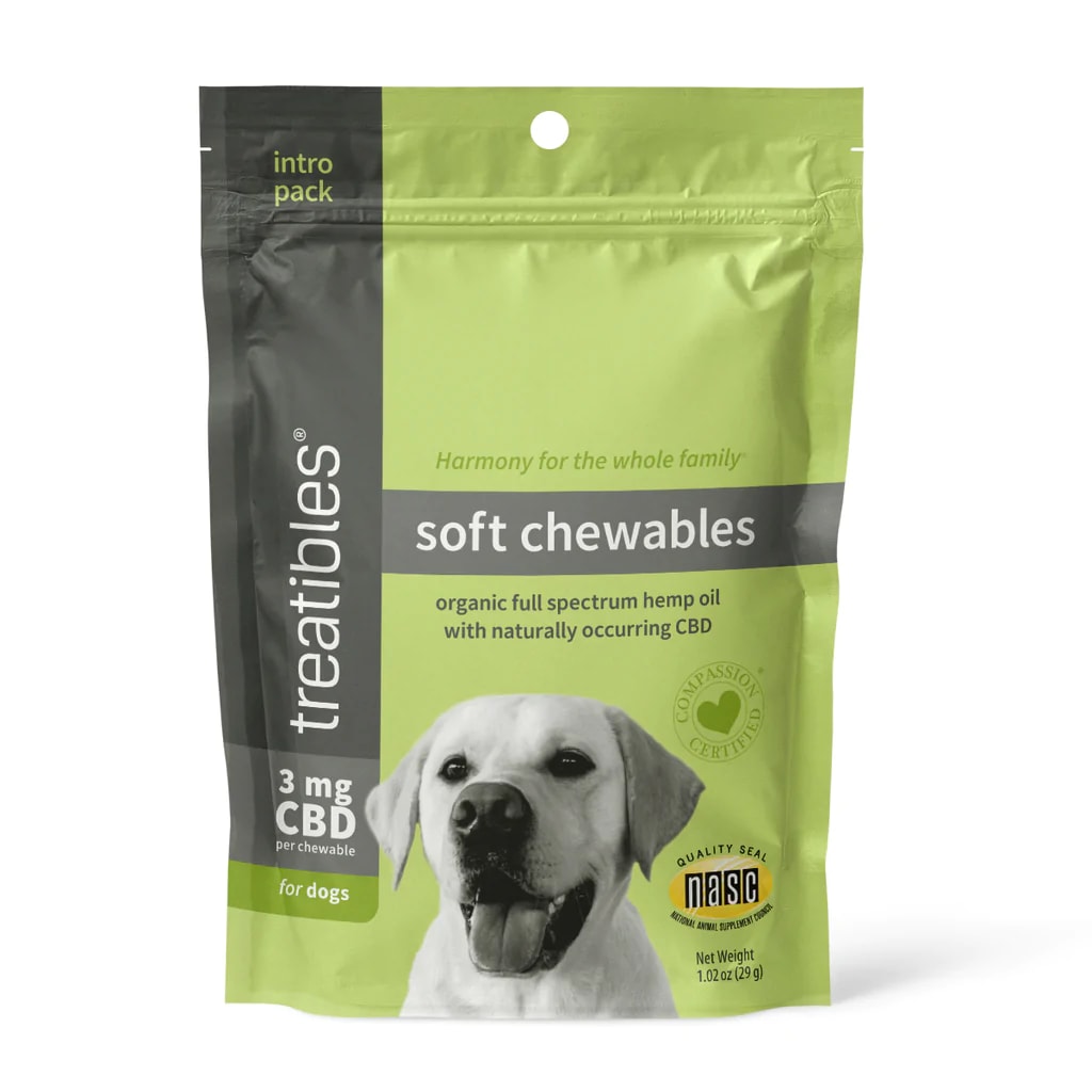 Snack blando 3 mg CBD para perro sabor hígado, Treatibles4