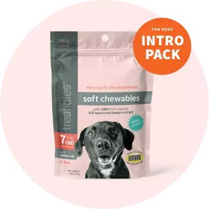 Snack blando 7 mg CBD para perro sabor Salmon, Treatibles2