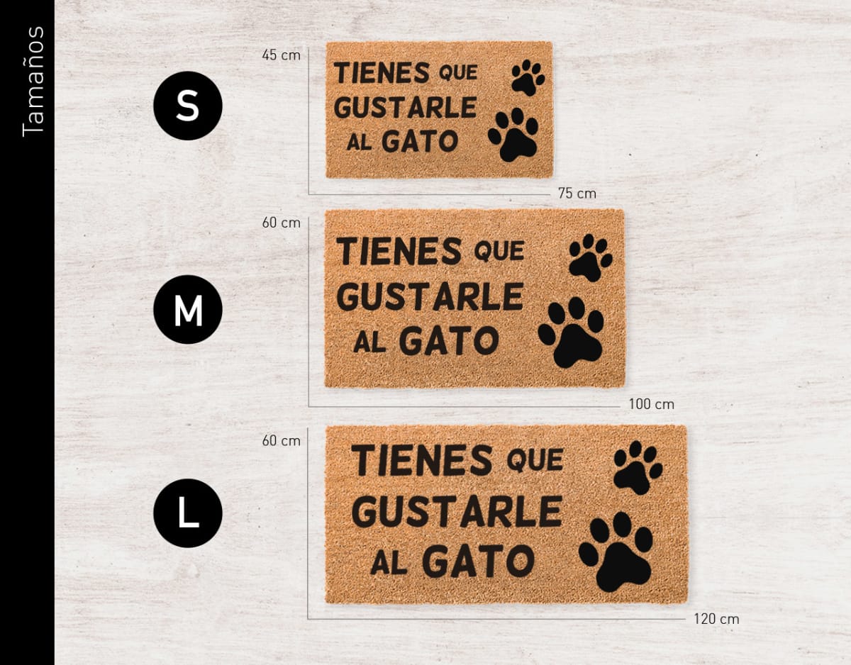 Felpudo Kokomat Tienes que gustarle al gato huella3