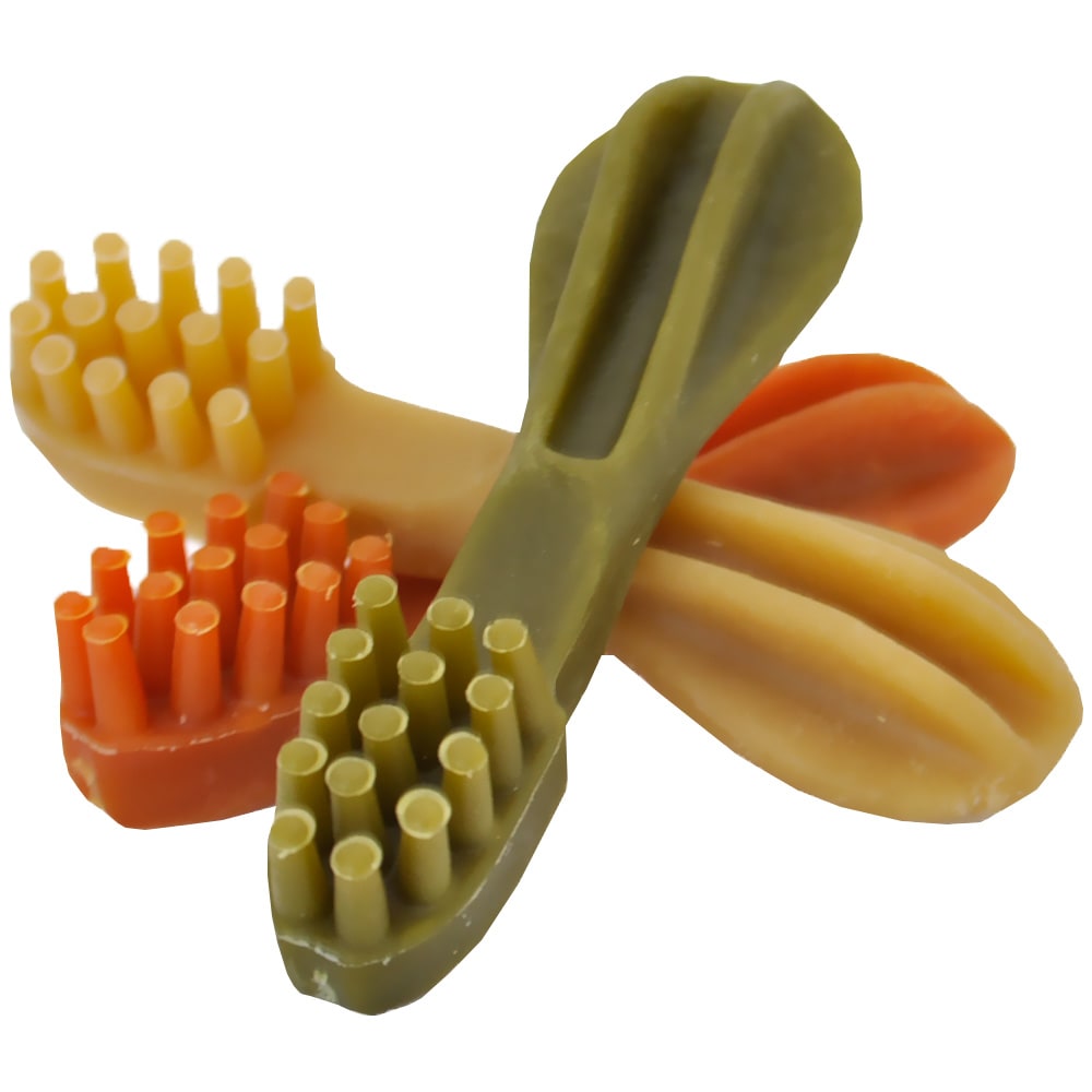Snack dental Whimzees. Forma de cepillo M. Caja de 75 Unidades2