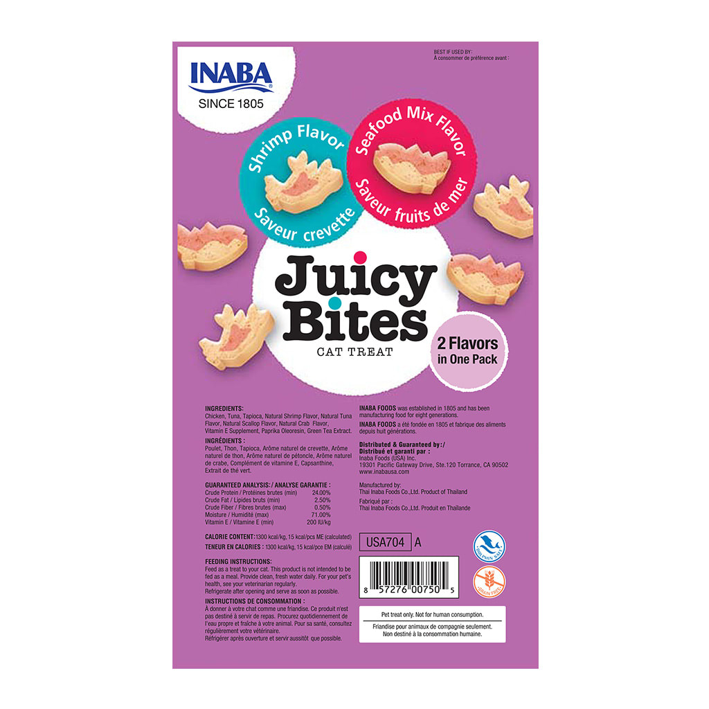 Churu Juicy Bites Camarón y Mariscos - Paquete de 3 Sobres1