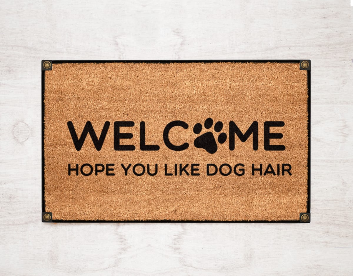 Felpudo Kokomat Welcome, dog hair2