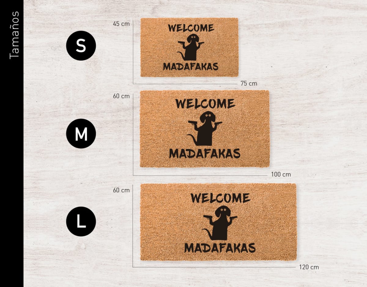 Felpudo Kokomat Welcome madafakas perro3