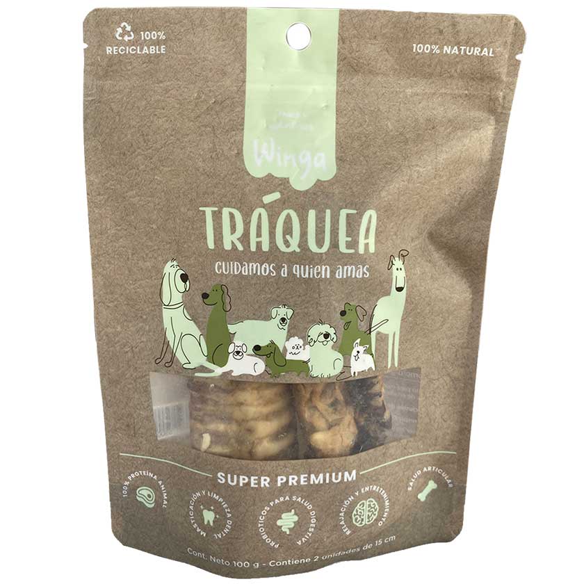 Tráquea de vacuno para perros, Snack Winga1